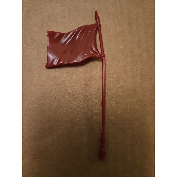 4 . 5" X 1 . 7" Brown Hard Plastic S1 Flag, Action Figure Accessory, Castle - Picture 2 of 2